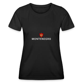 Monténégro - T-shirt sport Femme - noir - Devant - AI Model Female 172 light (172cm)