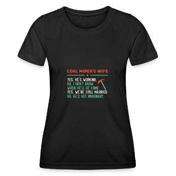 Mineurs de mines - T-shirt sport Femme - noir - Devant - AI Model Female 172 light (172cm)