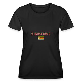Zimbabwe - T-shirt sport Femme - noir - Devant - AI Model Female 172 light (172cm)
