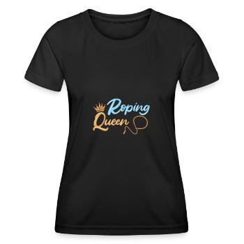Équipe de corde - T-shirt sport Femme - noir - Devant - AI Model Female 172 light (172cm)