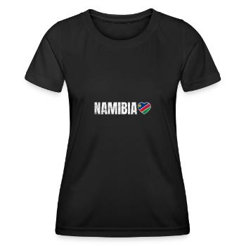 Namibia - Frauen Funktions-T-Shirt - Schwarz - Vorne - AI Model Female 172 light (172cm)