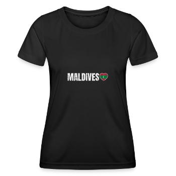 Malediven - Frauen Funktions-T-Shirt - Schwarz - Vorne - AI Model Female 172 light (172cm)