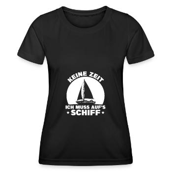 Segelschiff Segelschein Segler Kapitän Geschenk - Frauen Funktions-T-Shirt - Schwarz - Vorne - AI Model Female 172 light (172cm)