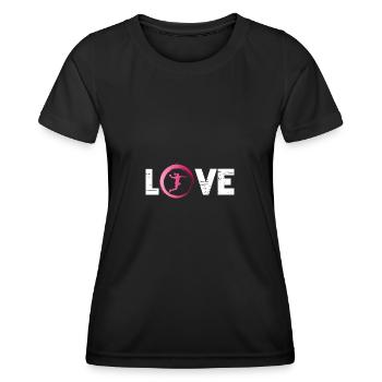 Sporty Hobby Leidenschaft Handball - Frauen Funktions-T-Shirt - Schwarz - Vorne - AI Model Female 172 light (172cm)