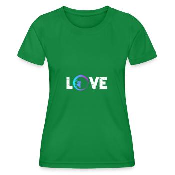 Sporty Hobby Leidenschaft Klettern - Frauen Funktions-T-Shirt - Kelly Green - Vorne - AI Model Female 172 dark (172cm)