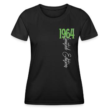 1964 Vintage anniversaire drôles dictons - T-shirt sport Femme - noir - Devant - AI Model Female 172 light (172cm)