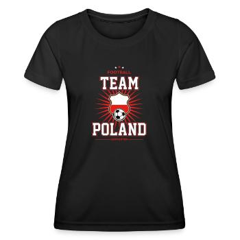 Pologne - T-shirt sport Femme - noir - Devant - AI Model Female 172 light (172cm)