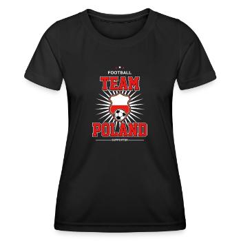 Pologne - T-shirt sport Femme - noir - Devant - AI Model Female 172 light (172cm)
