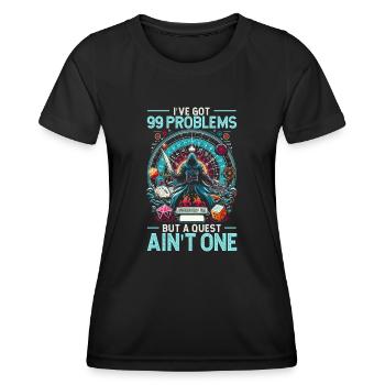 Rpg gamer gaming video game role-playing game - Women's Functional T-Shirt - black - Front - AI Model Female 172 light (172cm)
