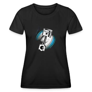 Kolbenkraft in Aktion - Frauen Funktions-T-Shirt - Schwarz - Vorne - AI Model Female 172 light (172cm)