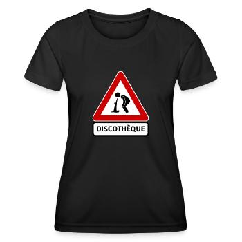 panneau discothèque - T-shirt sport Femme - noir - Devant - AI Model Female 172 light (172cm)