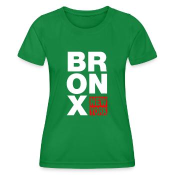 bronx new york - Frauen Funktions-T-Shirt - Kelly Green - Vorne - AI Model Female 172 dark (172cm)