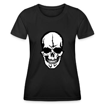 Kopf des Todes skull crane - Frauen Funktions-T-Shirt - Schwarz - Vorne - AI Model Female 172 light (172cm)