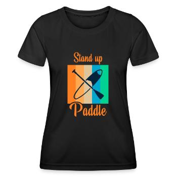 Stand up paddle - T-shirt sport Femme - noir - Devant - AI Model Female 172 light (172cm)