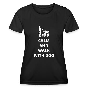 Chien de chasse - T-shirt sport Femme - noir - Devant - AI Model Female 172 light (172cm)