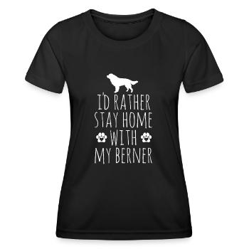 Berner Sennenhund - Frauen Funktions-T-Shirt - Schwarz - Vorne - AI Model Female 172 light (172cm)