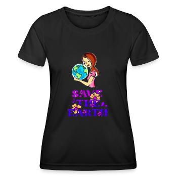 Earth day 03 3 - Women's Functional T-Shirt - black - Front - AI Model Female 172 light (172cm)