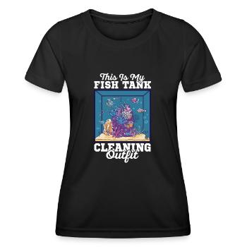 This Is My Fish Tank Cleaning Outfit Fish Keeping - Women's Functional T-Shirt - black - Front - AI Model Female 172 light (172cm)