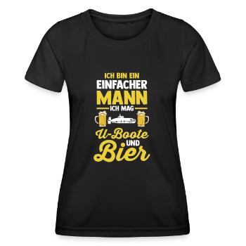 Tauchboot Unterseeboot Unterwasserboot U-Boot - Frauen Funktions-T-Shirt - Schwarz - Vorne - AI Model Female 172 light (172cm)