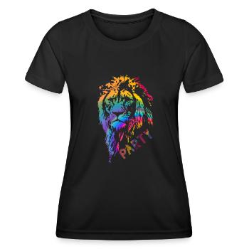 Neon Colors Lion Head - Women's Functional T-Shirt - black - Front - AI Model Female 172 light (172cm)