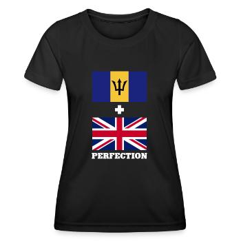 Drapeau de la Barbade Bayan barbadien - T-shirt sport Femme - noir - Devant - AI Model Female 172 light (172cm)