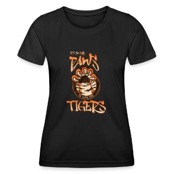 It's in our paws to save the tigers - Women's Functional T-Shirt - black - Front - AI Model Female 172 light (172cm)