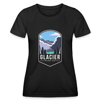 Gletscher-Nationalpark Britisch-Kolumbien Kanada - Frauen Funktions-T-Shirt - Schwarz - Vorne - AI Model Female 172 light (172cm)