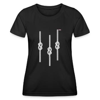Navy Rope Knot - Women's Functional T-Shirt - black - Front - AI Model Female 172 light (172cm)