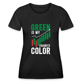 Trading Crypto Stock Market Investor Day Trader - T-shirt sport Femme - noir - Devant - AI Model Female 172 light (172cm)