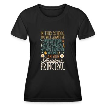 Deputy Principal - Women's Functional T-Shirt - black - Front - AI Model Female 172 light (172cm)