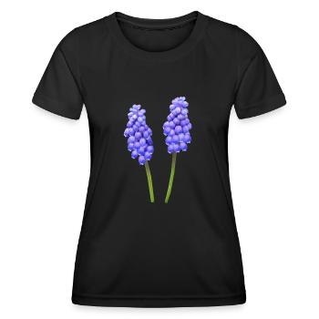 flowers lilies tulips orchids sunflower dahlia ger - Women's Functional T-Shirt - black - Front - AI Model Female 172 light (172cm)