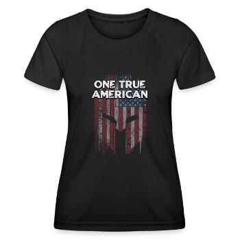 Eine wahre patriotische Unabhängigkeit Amerikas - Frauen Funktions-T-Shirt - Schwarz - Vorne - AI Model Female 172 light (172cm)