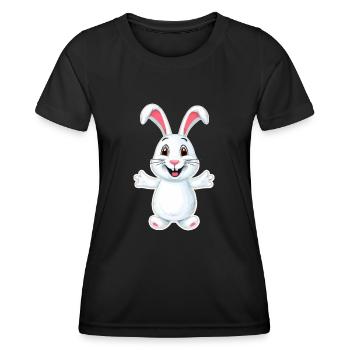 Drôle de lapin - T-shirt sport Femme - noir - Devant - AI Model Female 172 light (172cm)