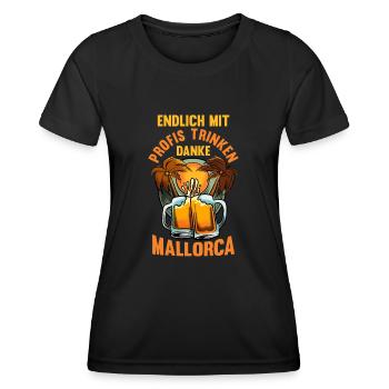Party Urlaub Mallorca - Frauen Funktions-T-Shirt - Schwarz - Vorne - AI Model Female 172 light (172cm)