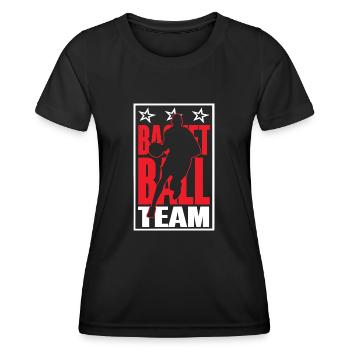 Basketball Basketballer - Frauen Funktions-T-Shirt - Schwarz - Vorne - AI Model Female 172 light (172cm)