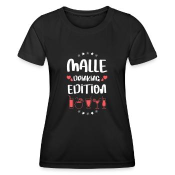 Malle Drinking Team - Frauen Funktions-T-Shirt - Schwarz - Vorne - AI Model Female 172 light (172cm)