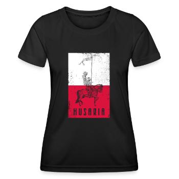 Polen Husaria Husaren Kavallerie Militär Geschicht - Frauen Funktions-T-Shirt - Schwarz - Vorne - AI Model Female 172 light (172cm)
