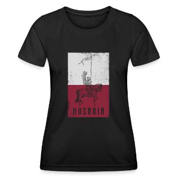 Polen Husaria Husaren Kavallerie Militär Geschicht - Frauen Funktions-T-Shirt - Schwarz - Vorne - AI Model Female 172 light (172cm)