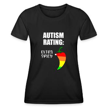 Évaluation de l’autisme - T-shirt sport Femme - noir - Devant - AI Model Female 172 light (172cm)