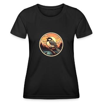 Mésange - T-shirt sport Femme - noir - Devant - AI Model Female 172 light (172cm)