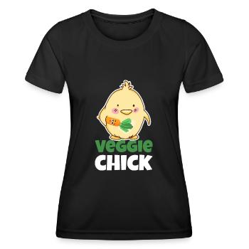 Vegetarierin Vegetarier Vegan Geschenkidee - Frauen Funktions-T-Shirt - Schwarz - Vorne - AI Model Female 172 light (172cm)