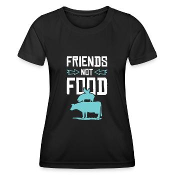 Friends of animal welfare - Women's Functional T-Shirt - black - Front - AI Model Female 172 light (172cm)