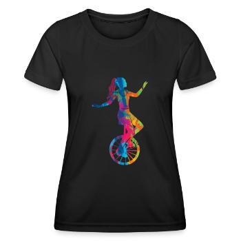 Monocycle monocycle monocycle monocycle monocycle - T-shirt sport Femme - noir - Devant - AI Model Female 172 light (172cm)