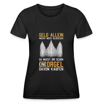 Orgel Leidenschaft Orgelspieler Pfeifenorgel Organ - Frauen Funktions-T-Shirt - Schwarz - Vorne - AI Model Female 172 light (172cm)