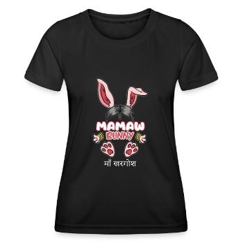 Mamaw Grand-mère indienne Grand-mère Inde Memaw - T-shirt sport Femme - noir - Devant - AI Model Female 172 light (172cm)