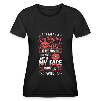 Schütze Sterne Konstellation - Frauen Funktions-T-Shirt - Schwarz - Vorne - AI Model Female 172 light (172cm)