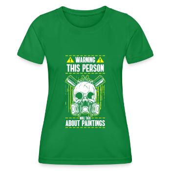 Painter spray can varnisher work - Women's Functional T-Shirt - kelly green - Front - AI Model Female 172 dark (172cm)