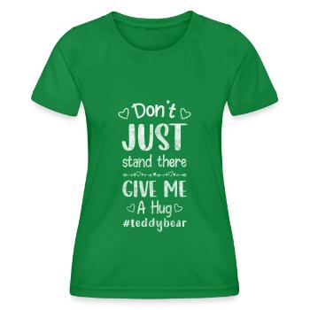 Teddy offspring childhood family - Women's Functional T-Shirt - kelly green - Front - AI Model Female 172 dark (172cm)