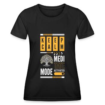 Meditation Zen Meditating Enlightenment - Women's Functional T-Shirt - black - Front - AI Model Female 172 light (172cm)