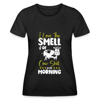 Rind Landwirt Vieh Nutztier - Frauen Funktions-T-Shirt - Schwarz - Vorne - AI Model Female 172 light (172cm)